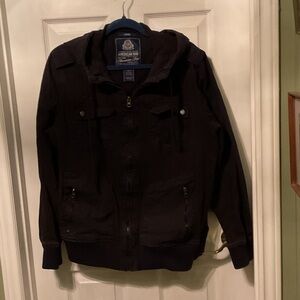 American Rag Men's Black Cotton Military Jacket